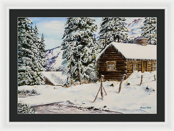 Snowy Retreat - Framed Print