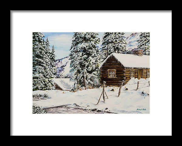 Snowy Retreat - Framed Print