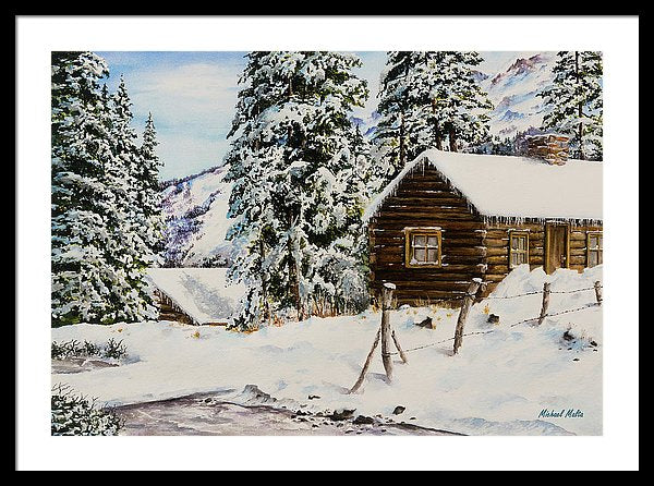 Snowy Retreat - Framed Print