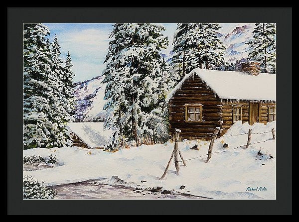 Snowy Retreat - Framed Print