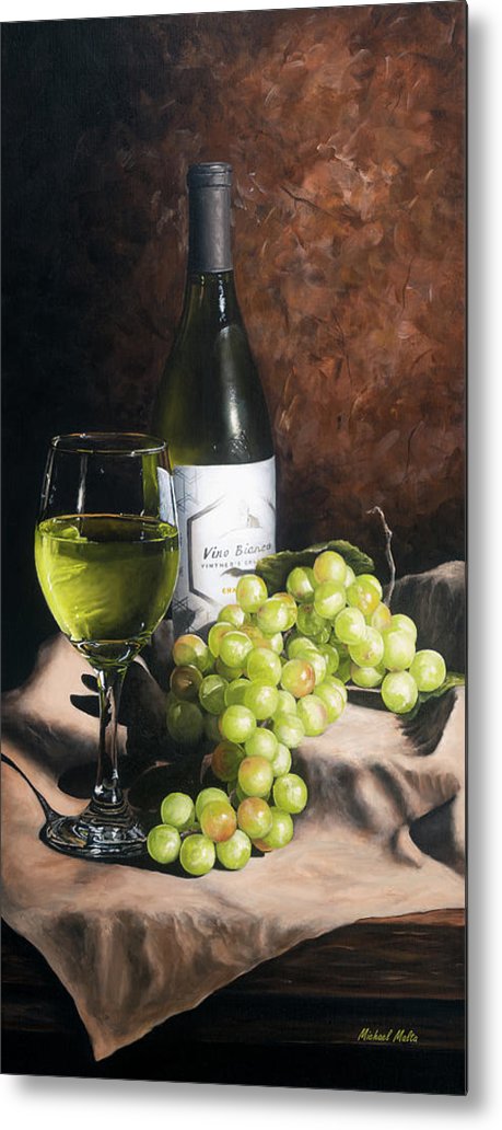 Vino Bianco - Metal Print